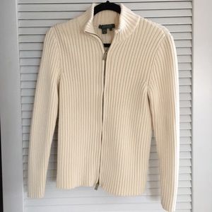 Ralph Lauren zip up cardigan sweater